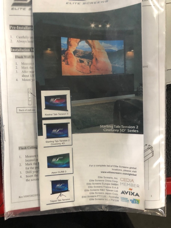 Photo 4 of ***USED - LIKELY MISSING PARTS - UNABLE TO VERIFY FUNCTIONALITY***
Elite Screens Manual Series, 135-INCH 16:9, Pull Down Manual Projector Screen with AUTO LOCK, Movie Home Theater 8K / 4K Ultra HD 3D Ready M135XWH2