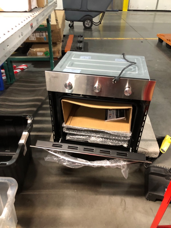 Photo 1 of ***USED - NO PACKAGING - UNABLE TO TEST - SEE COMMENTS***
Empava 24 in. 2.3 cu. Ft. Single Gas Wall Oven Bake Broil Rotisserie Functions with Mechanical Controls-Built-in Timer-Convection Fan in Stainless Steel, Silver, Gas Wall Oven Dimensions: 23.42 in.
