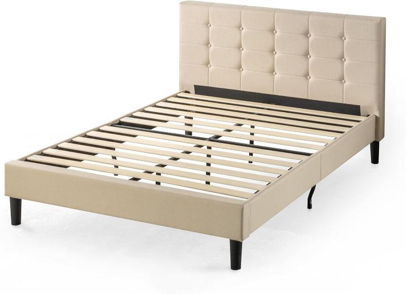 Photo 1 of 
ZINUS Ibidun Upholstered Platform Bed Frame, Mattress Foundation, Wood Slat Support, No Box Spring Needed, Easy Assembly, King, Beige