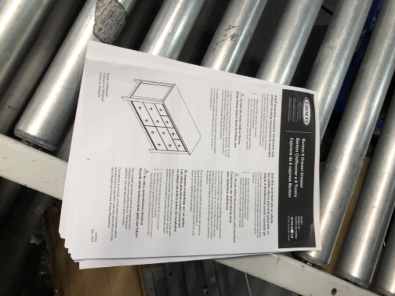 Photo 8 of ***NONREFUNDABLE - THIS SALE FINAL -  PARTS ONLY - SEE COMMENTS***
Graco Benton 6 Drawer Double Dresser (Pebble Gray) – Easy New Assembly Process, Universal Design, Durable Steel Hardware and Euro-Glide Drawers with Safety Stops, Coordinates with Any Nurs