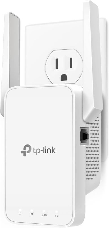 Photo 1 of 
TP-Link AC1200 WiFi Extender, 2024 Wirecutter Best WiFi Extender, 1.2Gbps home signal booster, Dual Band 5GHz/2.4GHz, Covers Up