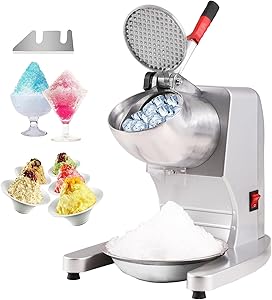 Photo 1 of ***(PARTS ONLY/ NO RETURNS OR REFUNDS)***
VEVOR Ice Crushers Machine, 220lbs Per Hour Electric Snow Cone Maker with 4 Blades, Stainless Steel Shaved Ice Machine with Cover and Bowl, 300W Ice Shaver Machine for Home and Commercial Use, Silve