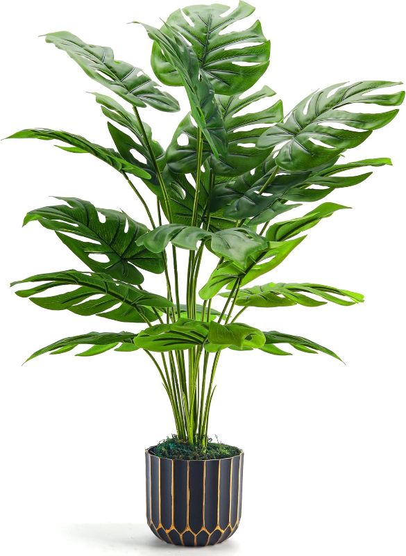 Photo 1 of 
Der Rose Fake Plants Tall 28'' Artificial Monstera Faux Plants Indoor for Living Room Home House Decor