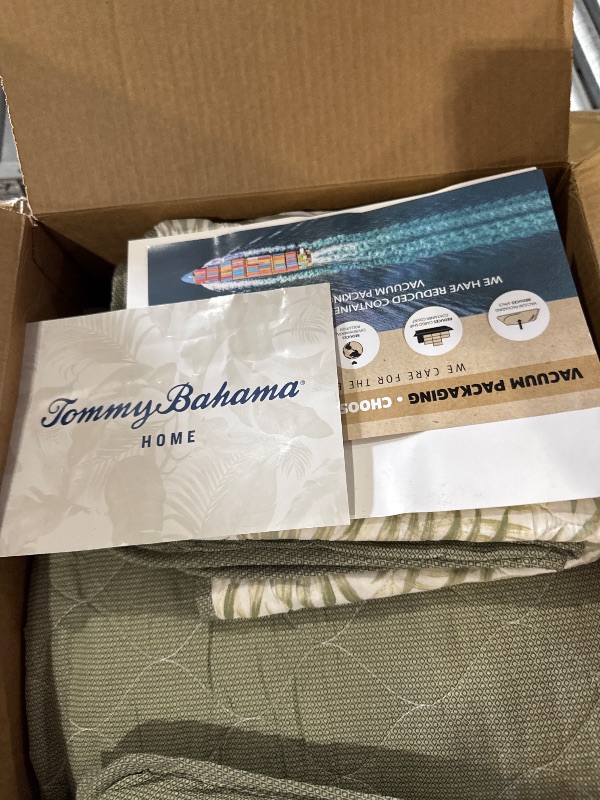 Photo 2 of 
Tommy Bahama Home | Costa Sera Collection | Soft and Breathable, Quilt Bedpsread Coverlet, Pre-washed for Added Softness, King, White Queen