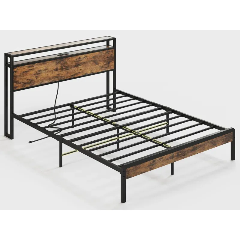 Photo 1 of *****STOCK IMAGE FOR SAMPLE*****
Bed Frame with 2-Tier Storage Headboard and Power Outlets