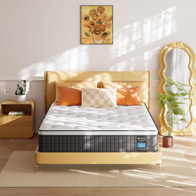 Photo 1 of 
Queen Mattress,10 Inch Queen Size Mattresses, Hybrid Mattress in a Box with Memory Foam and Independent Spring, Soft and Comfortable, Pressure Relief,