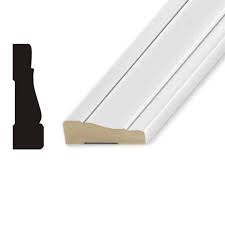 Photo 1 of **MOSTLY CUT-OFFS**
Woodgrain Millwork Pro Pack 356 11/16 in. x 2 1/4 in. x 84 in. Primed Finger Jointed Casing (5-Pack ? 35 Total Linear Feet)