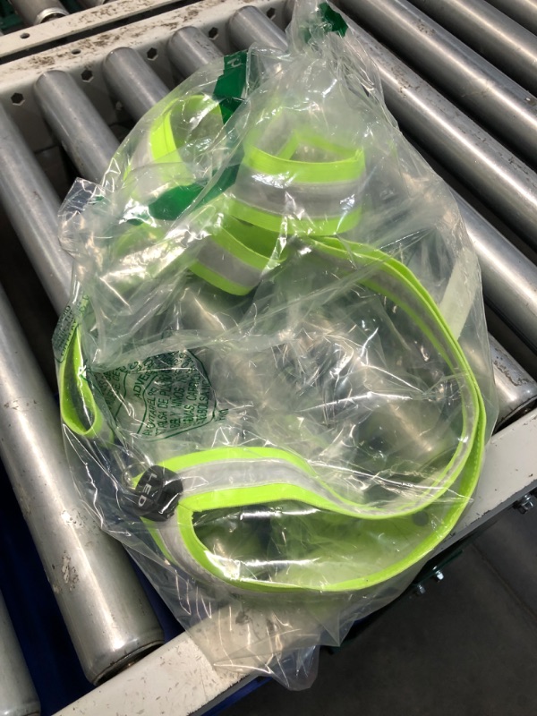 Photo 1 of OLIKER LED Reflective Running Gear High Visibility LED Flashing Sash Outdoor Running Cycling Hiking Jogging Rechargeable Illuminating Gear for Men and Women Night Safety Walking Gear (Green)