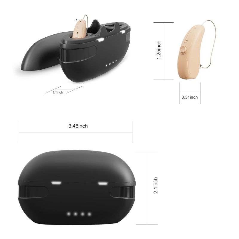 Photo 5 of (READ FULL POST) VODESON Advanced Bluetooth Hearing Aids for Seniors - Rechargeable and Noise Cancelling, Smart App Control, Ideal for Mild to Moderate Hearing Loss, OTC Digital Devices with 3 Scene Modes