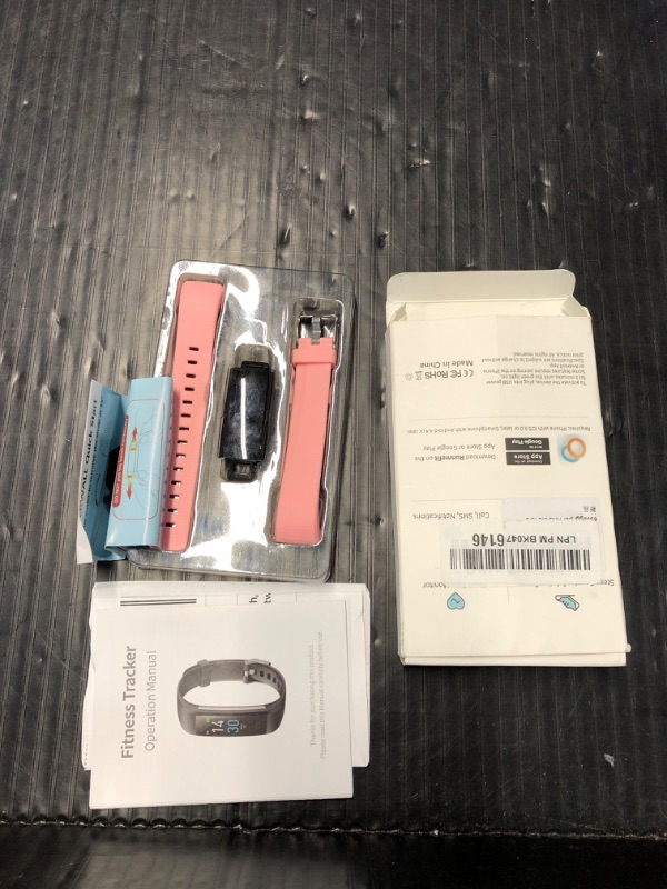 Photo 2 of **MISSING CHARGER UNABLE TO TEST**ENGERWALL Fitness Tracker with Step Counter/Calories/Stopwatch, Activity Tracker with Heart Rate Monitor, IP68, Health Tracker with Sleep Tracker, Smartwatch, Pedometer Watch for Women Men Kids