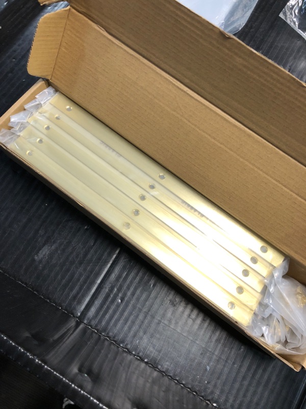Photo 1 of (READ FULL POST) Satanga Edge Finger Tab Pull for cabinets Kitchen Concealed Drawer pulls Aluminum Flat Hidden Brushed Brass Mount Door Long Handle for Home 10Pack Modern 10" Hole Center Easy Installation