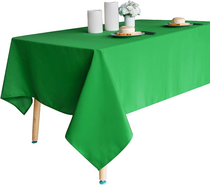 Photo 1 of **GREEN**Obstal 210GSM Rectangle Table Cloth - Heavy Duty Water Proof Microfiber Tablecloth