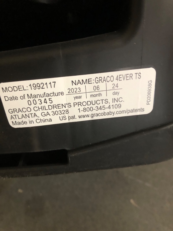 Photo 5 of ***USED - DIRTY - MISSING A CUPHOLDER***
Graco 4Ever 4 in 1 Car Seat, Featuring TrueShield Side Impact Technology, Adjustable Harness System, Ideal for Newborns, Infants, Toddlers & Kids