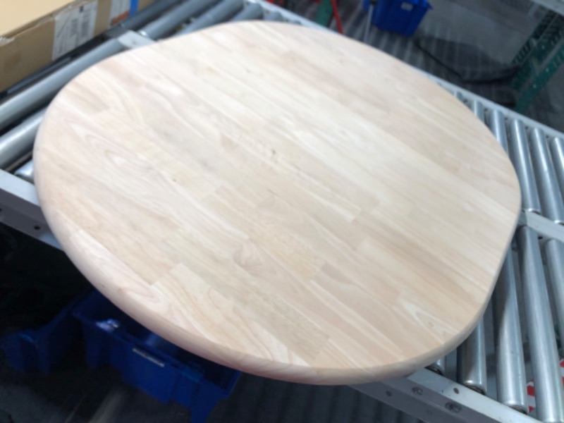 Photo 4 of ***TABLETOP ONLY - NO LEGS INCLUDED - HARDWARE MISSING - SEE PICTURES***
Unfinished Wooden T-36RXT 36 inch - 48 inch Round Extension Table