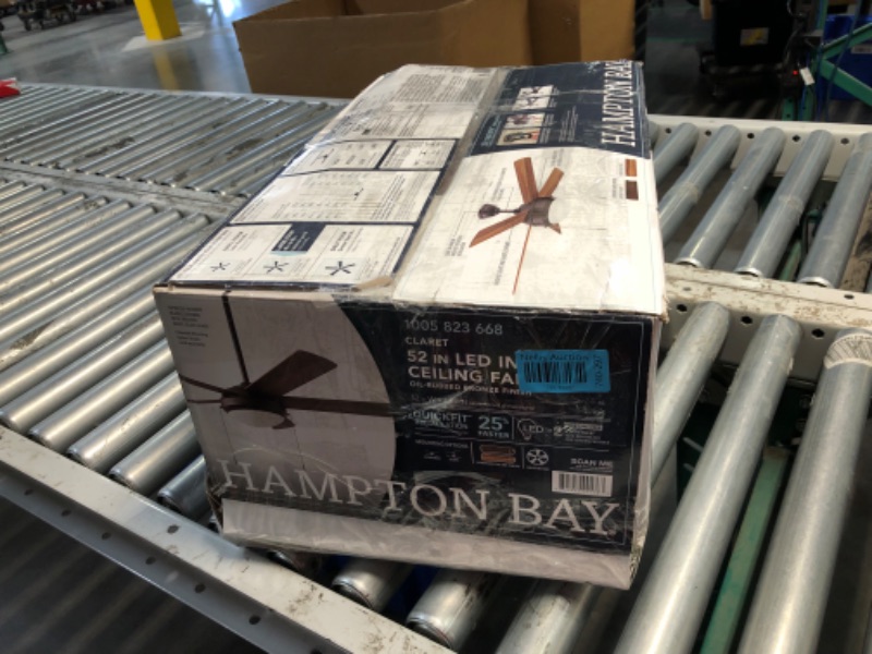 Photo 6 of ***USED - LIKELY MISSING PARTS - UNABLE TO VERIFY FUNCTIONALITY***
Hampton Bay Claret 52 in. Indoor Oil Rubbed Bronze Ceiling Fan with Light Kit, (SW20006 ORB)