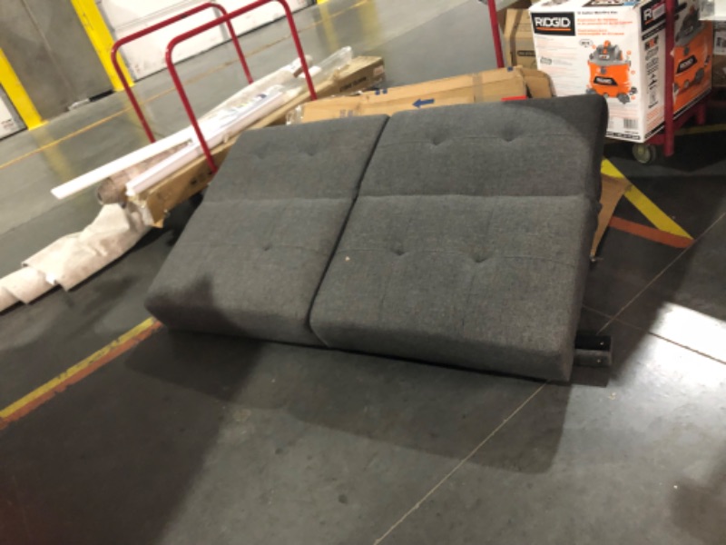 Photo 3 of ***USED - NO PACKAGING - LIKELY MISSING PARTS - SEE PICTURES***
DHP Andora 76 Inch Futon Sofa Bed, Modern Upholstered Couch Sleeper with Button Tufted Back and Seat, Grey