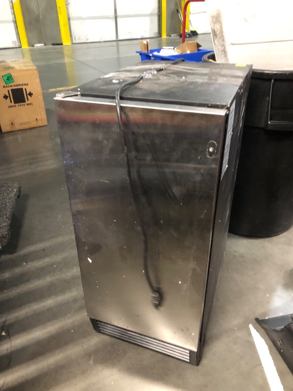 Photo 2 of ***DAMAGED - MISSING PARTS - UNTESTED - SEE COMMENTS***
DUURA DI50P 65Lb Premium Clear Ice Cube Maker Machine with Drain Pump Blue LED and Energy Star Built-In Undercounter or Freestanding Household Residential or Commercial Use, 15 Inch Wide, Silver