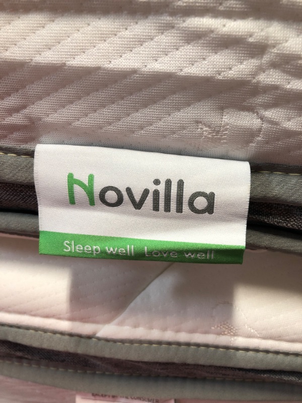 Photo 3 of ***USED - DIRTY - NO PACKAGING***
Novilla White Quilted Mattress, Twin Size with Coil Springs, No Foundation Needed