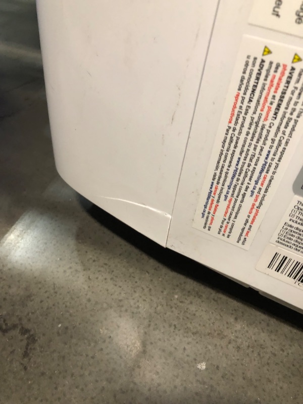 Photo 5 of ***DAMAGED - NO PACKAGING - SEE COMMENT***
Westinghouse 12,000 BTU Air Conditioner Portable For Rooms Up To 550 Square Feet, Portable AC with Home Dehumidifier, Smart App, 3-Speed Fan, Programmable Timer, Remote Control, Window Kit,White 12,000 BTU with S