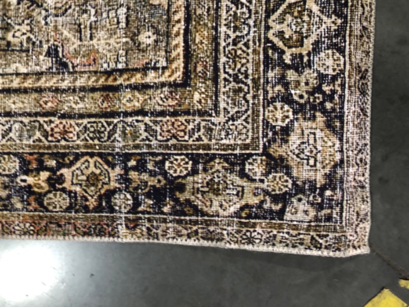 Photo 3 of ***USED - COVERED IN STICKY TAPE RESIDUE - NO PACKAGING - SEE PICTURES***
Loloi Layla Collection, LAY-03, Olive/Charcoal, 7'-6" x 9'-6", 13" Thick, Area Rug, Soft, Durable, Vintage Inspired, Distressed, Low Pile, Non-Shedding, Easy Clean, Printed, Living 