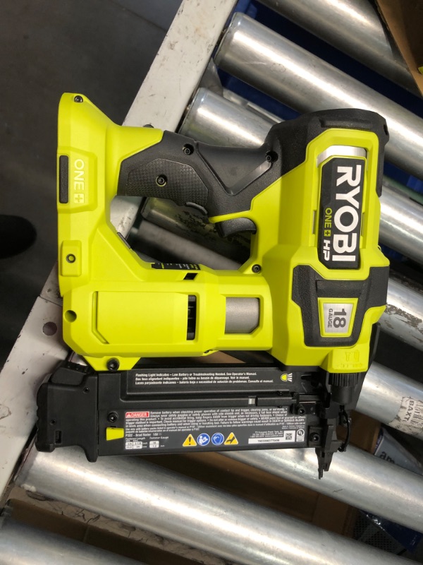 Photo 3 of ***USED - MISSING RUBBER TIP - SEE PICTURES - UNABLE TO TEST***
RYOBI ONE+ HP 18V 18-Gauge Brushless Cordless AirStrike Brad Nailer (Tool Only)