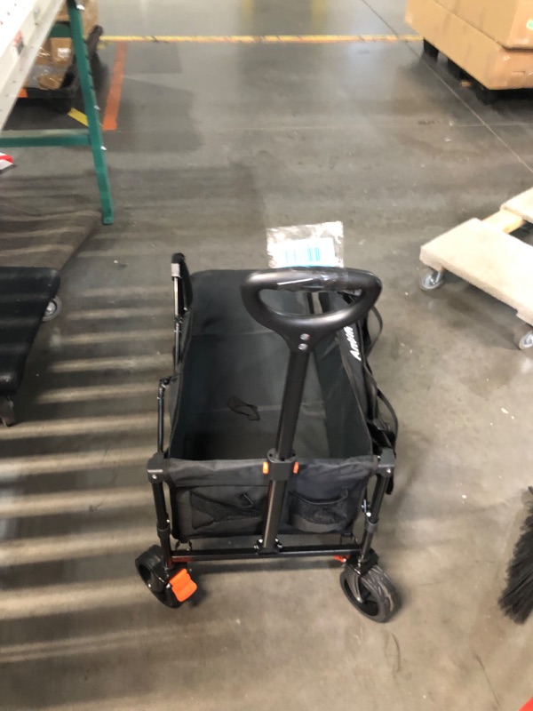 Photo 2 of ***USED - DIRTY - NO PACKAGING***
Collapsible Folding Wagon Cart with Tailgate,330LBS Resting Weight Capacity Beach Wagon Black