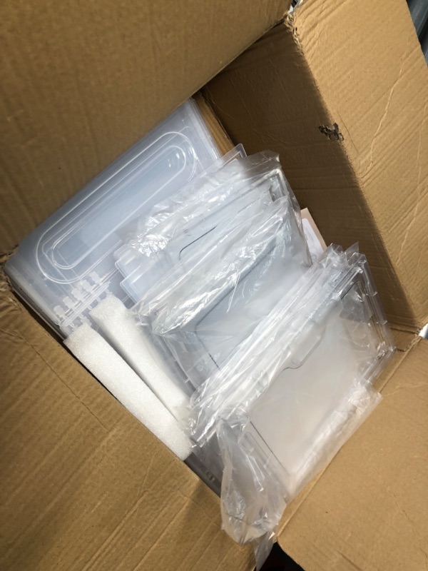 Photo 4 of ***USED - LIKELY MISSING PARTS - UNABLE TO VERIFY FUNCTIONALITY***
INSTY 12 Pack Shoe Storage Boxes, Stackable Clear Boxes With Doors, Organizer Containers For Sneakers - Fit US Men's/Women's Size 12 (13.4"x 9.8"x 7.1")