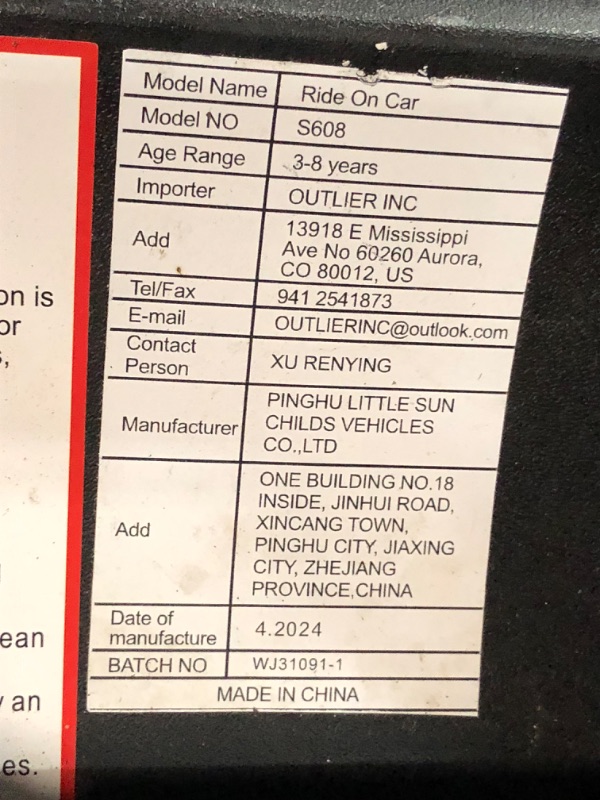 Photo 4 of ***USED - UNTESTED - SEE COMMENTS***
ELEMARA 24V 2 Seater Ride on Car for Kids,10AH 4WD Powered UTV Toy,4.5MPH Large Side by Side Electric Car with Remote,Bluetooth,LED Light,3 Speeds,Music,Spring Suspension,Storage for 3-8 Gift,Fire Red