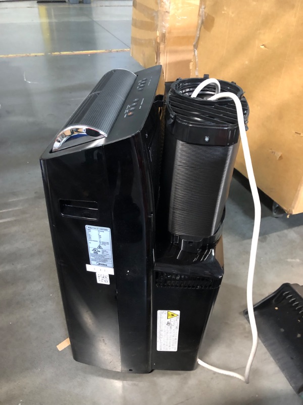 Photo 4 of ***USED - UNTESTED - SEE COMMENTS***
Midea Duo 12,000 BTU (10,000 BTU SACC) High Efficiency Inverter, Ultra Quiet Portable Air Conditioner, Cools up to 450 Sq. Ft., Works with Alexa/Google Assistant, Includes Remote Black 12,000 BTU