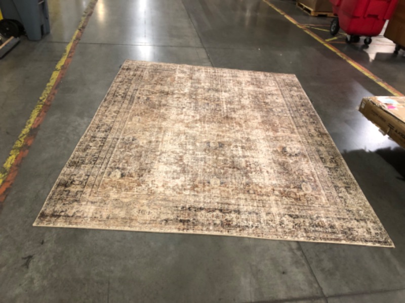 Photo 3 of ***USED - DIRTY - NO PACKAGING***
Loloi Amber Lewis Morgan 7'-3" x 9'-3" Area Rug in Sunset/Ink - Large Area Rug, Neutral Area Rug for Room Décor, Vintage Rug Inspired, Soft Area Rug for Living Room, Bedroom, Dining Area