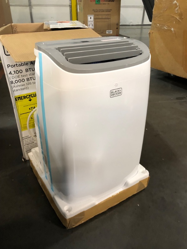 Photo 4 of ***USED - LIKELY MISSING PARTS - UNABLE TO VERIFY FUNCTIONALITY - SEE COMMENTS***
BLACK+DECKER 8,000 BTU Portable Air Conditioner up to 350 Sq.Ft.with Remote Control, White White - 8,000 BTU 1 Count (Pack of 1)