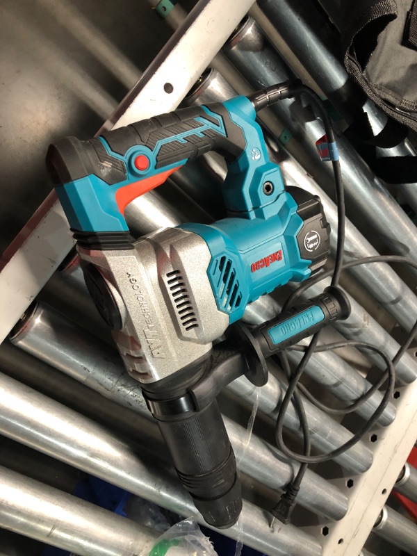 Photo 4 of ***HEAVILY USED AND DIRTY - MISSING ACCESSORIES - UNABLE TO TEST - SEE PICTURES***
ENEACRO SDS-Max Demolition Jack Hammer for Concrete, Lightweight 11 Amp Electric Demo Chipping Hammer?Aluminum Alloy Shell, Vibration Control, Includes Grease, Tool Bag and