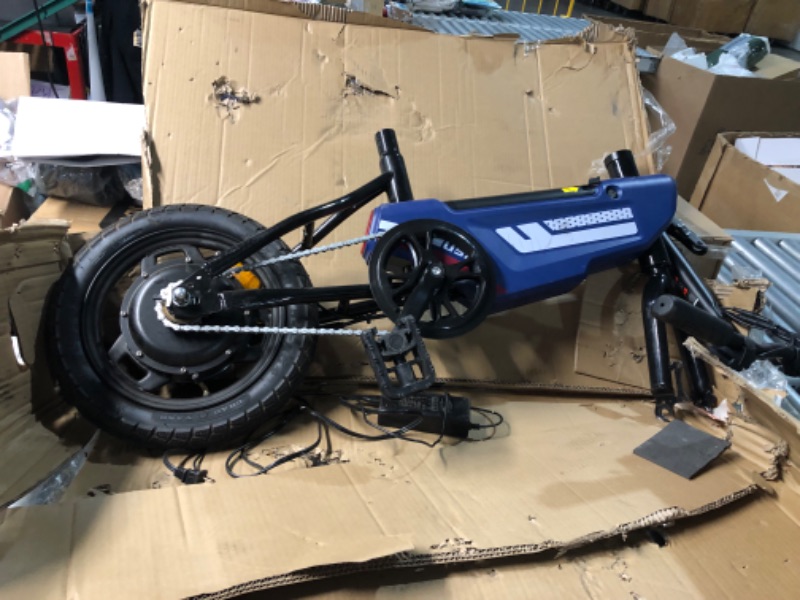 Photo 6 of ***MAJOR DAMAGE - FORKS BENT - SEE COMMENTS***
Urban Go Folding Electric Bike for Adults, 20MPH Max Speed & 25.5 Miles Range(PAS), 500W Peak Motor & Removable Battery, 14" Electric Bicycle with LCD Display, Commuter Ebike for Adults & Teens Blue