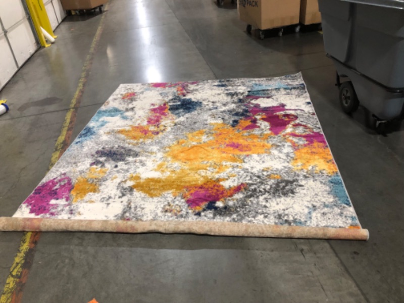 Photo 4 of ***USED - DIRTY - NO PACKAGING***
Multi 7 Ft. 10 in. X 10 Ft. Contemporary Abstract Area Rug