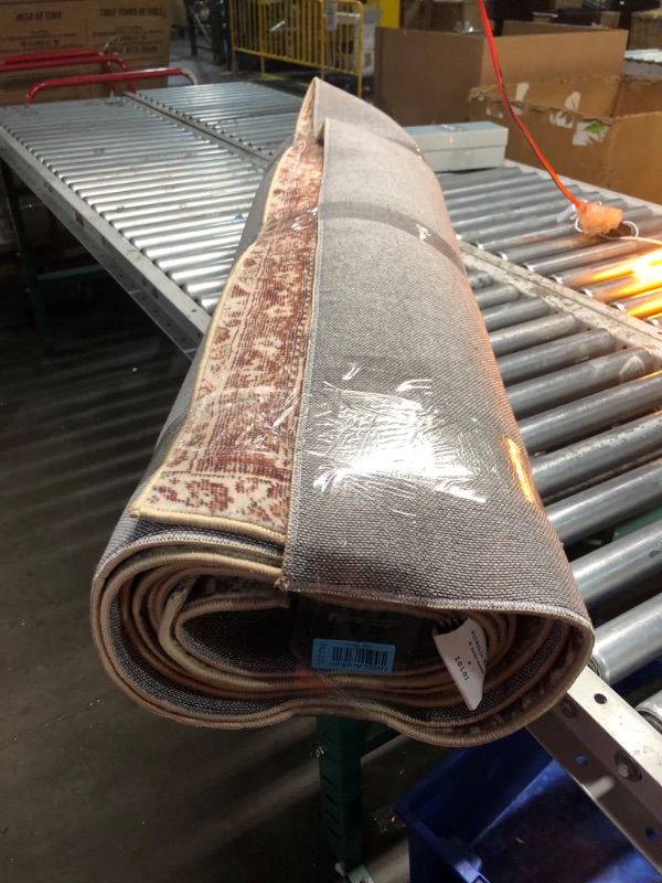 Photo 2 of ***USED - DIRTY - NO PACKAGING***
Loloi Magnolia Home by Joanna Gaines Sinclair Collection SIN-01 Rust/Lagoon 7'-6" x 9'-6", .25" Pile Height, Machine Washable, Area Rug