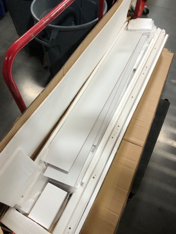 Photo 1 of ***NONREFUNDABLE - INCOMPLETE - PARTIAL SET - SEE COMMENTS***
BOVZA Full Over Futon Bunk Bed with Stairs, Small Shelf and 3 Storage Drawers, Bottom Bed can be Converted into Daybed, Wood Convertible Bunk Bed Frame, White(Futon Mattress not Included)