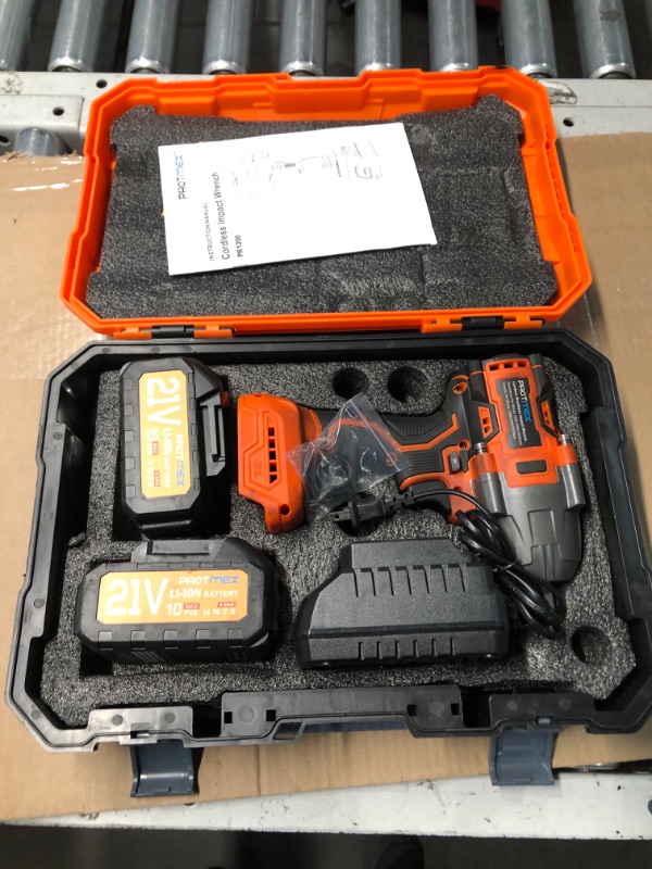 Photo 1 of Cordless Impact Wrench, 900Ft-lbs (1200N.m) 1/2" Brushless Impact Gun, 21V High Torque Power Impact Driver, 2x4.0Ah Batteries Electric Impact Motor Variable Speeds for Car/Truck RV/Mower