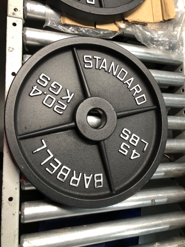 Photo 4 of ***NO PACKAGING - STOCK PHOTO FOR REFERENCE ONLY***
Ader Sports 45 lb. Cast Iron Olympic Plate 