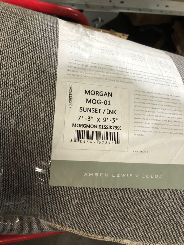 Photo 4 of ***USED - DIRTY - NO PACKAGING - SEE PICTURES***
Amber Lewis X Loloi Morgan Mog-01 7'3" X 9'3" Area Rug - Gold, Navy