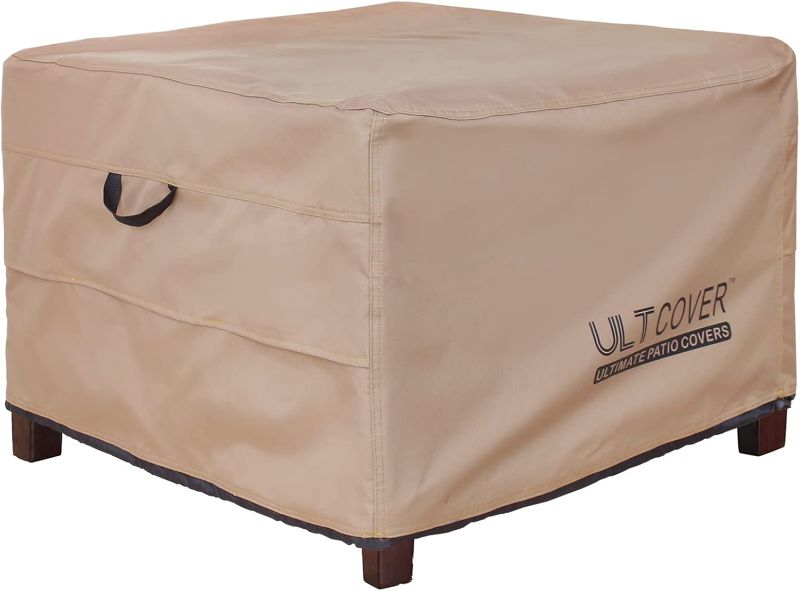 Photo 1 of (READ FULL POST) ULTCOVER Waterproof Patio Ottoman Cover Square Outdoor Side Table Furniture Covers Size 22L x 22W x 18H inch
