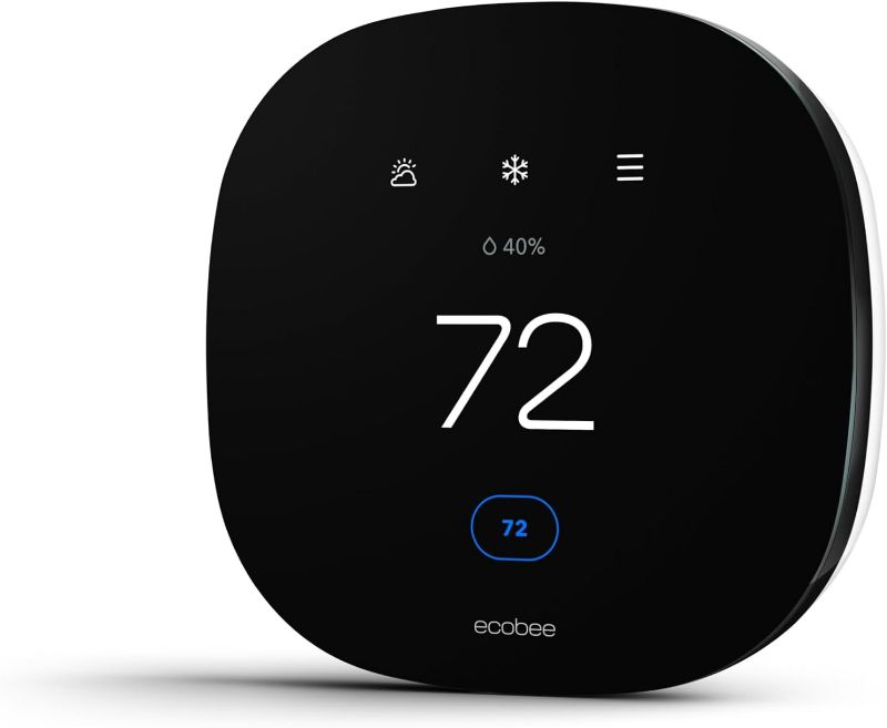 Photo 1 of **MAJOR DAMAGE READ NOTES**
ecobee3 Lite Smart Thermostat - Programmable Wifi Thermostat - Works with Siri, Alexa, Google Assistant - Energy Star Certified - DIY Install, Black