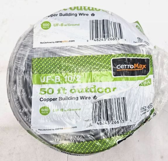 Photo 1 of (READ FULL POST) CerroMax UF-B w/Ground 50 Ft Outdoor Copper Building Wire 138-1802BR NEW
