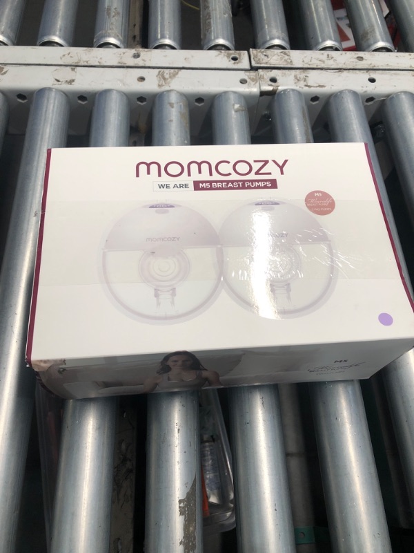 Photo 4 of **USED MISSING PIECES**Momcozy Breast Pump Hands Free M5, Wearable Breast Pump of Baby Mouth Double-Sealed Flange with 3 Modes & 9 Levels, Electric Breast Pump Portable - 24mm, 2 Pack Lilac 2 Count Lilac