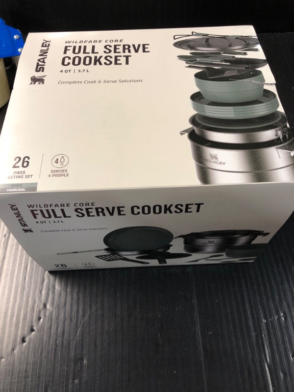 Photo 1 of Stanley Wildfare Core 26-Piece Stainless Steel Cookware Set for Outdoor Cooking | Nesting Design with Locking Handles | Camping Essentials Travel Set