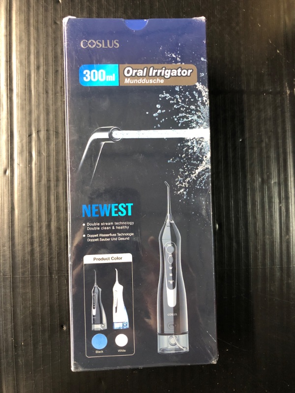 Photo 2 of *****FACTORY SEALED***COSLUS Water Dental Flosser Teeth Pick: Portable Cordless Oral Irrigator 300ML Rechargeable Travel Irrigation Cleaner IPX7 Waterproof Electric Waterflosser Flossing Machine for Teeth Cleaning F5020E