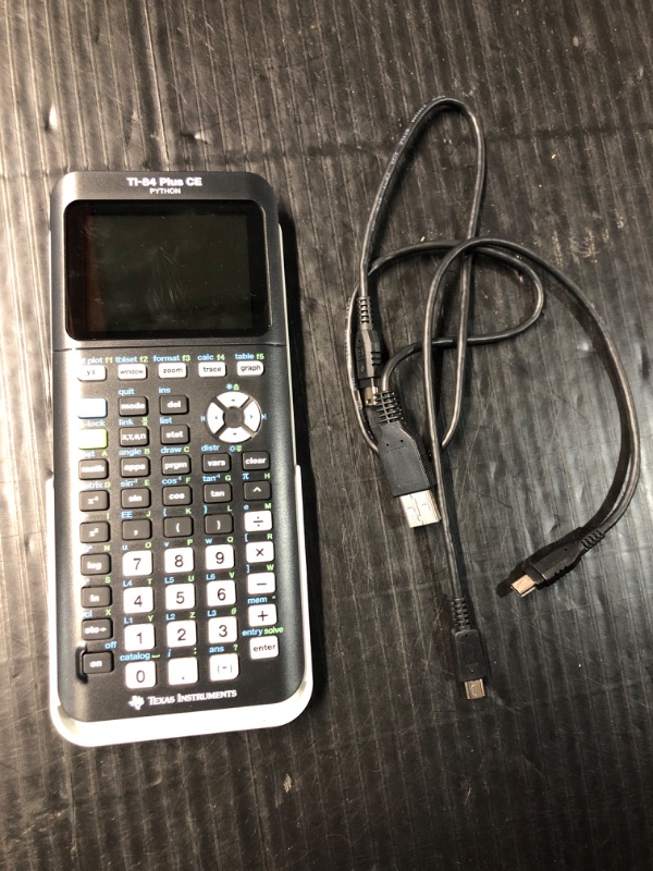 Photo 2 of ** TURNS ON BUT WONT GET PAST BOOT UP SCREEN ** Texas Instruments TI-84 Plus CE Color Graphing Calculator, Black Black Single Pack