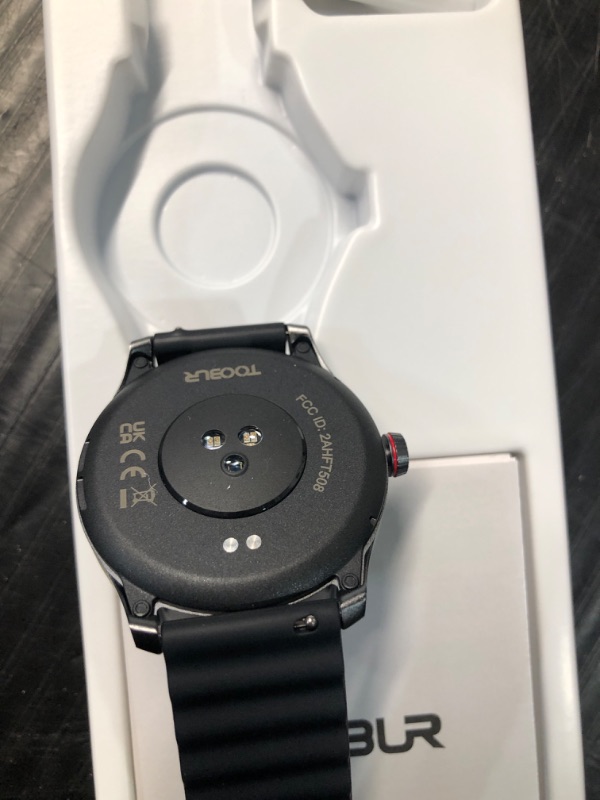 Photo 3 of ** FACTORY SEALED OPENED TO INSPECT** TOOBUR Smart Watch Men with Metal Bezel, Answer Make Call/Heart Rate/Step Counter/Sleep Tracker/100 Sports for Run/Alexa Built-in, IP68 Waterproof Swim, Fitness Sport Watch Compatible Android iOS