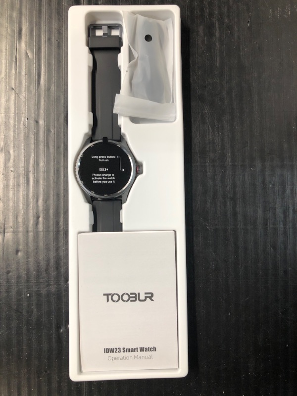 Photo 1 of ** FACTORY SEALED OPENED TO INSPECT** TOOBUR Smart Watch Men with Metal Bezel, Answer Make Call/Heart Rate/Step Counter/Sleep Tracker/100 Sports for Run/Alexa Built-in, IP68 Waterproof Swim, Fitness Sport Watch Compatible Android iOS