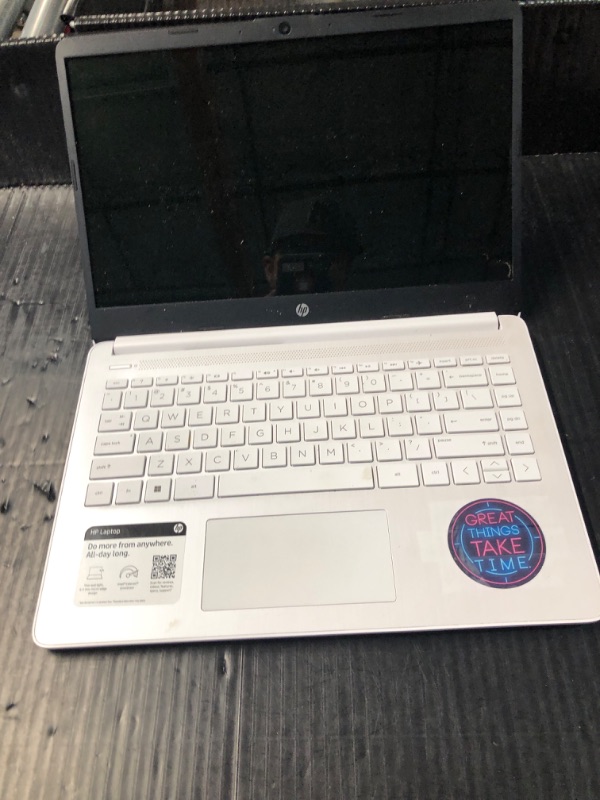 Photo 3 of ** DOESNT TURN ON MIGHT NEED CHARGED, NO POWER CORD** HP Newest 14" Ultral Light Laptop for Students and Business, Intel Quad-Core N4120, 8GB RAM, 192GB Storage(64GB eMMC+128GB Micro SD), 1 Year Office 365, Webcam, HDMI, WiFi, USB-A&C, Win 11 S