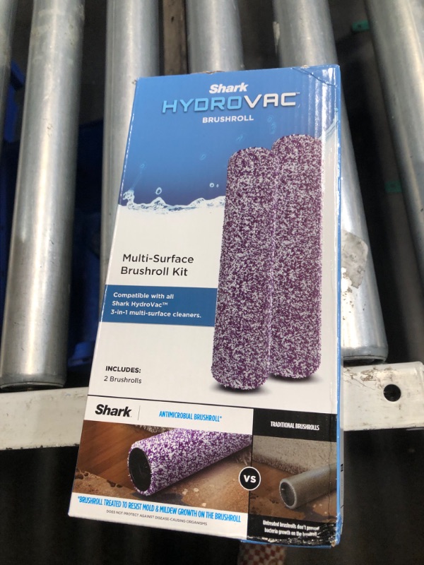 Photo 2 of (PACK OF 4) Shark WDB2 2-Pack Antimicrobial Sealed Hard Floors and Area Rugs, Replacement Brushrolls Hydrovac 3-in-1 Multi-Surface Cleaners, Purple